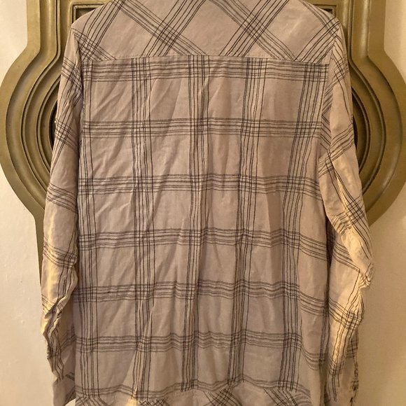 AFENDS Men's Oversize Plaid Zip Up Shirt Jacket - Picture 3 of 4